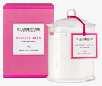 Beverly Hills Pink Lemonade Triple Scented Candle By - Pink Lemonade Glasshouse Candle, HD Png Download, Transparent PNG