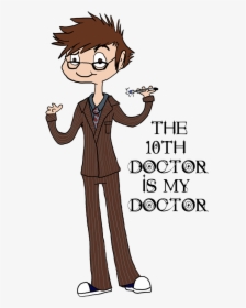 Tenth Doctor - Cartoon, HD Png Download, Transparent PNG