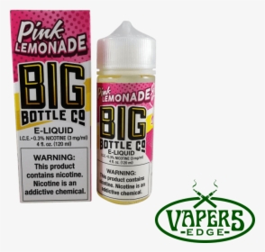 Pink Lemonade By Big Bottle Co Eliquid - Bottle, HD Png Download, Transparent PNG