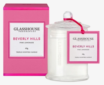 Beverly Hills Pink Lemonade Triple Scented Candle By - Pink Lemonade Glasshouse Candle, HD Png Download, Transparent PNG