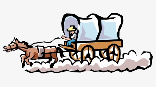 Vector Illustration Of Old West Chuck Wagon Or Chuckwagon - Oregon Trail Clipart, HD Png Download, Transparent PNG