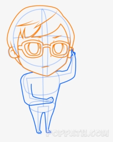 Boy With Glasses Drawing Chibi, HD Png Download, Transparent PNG