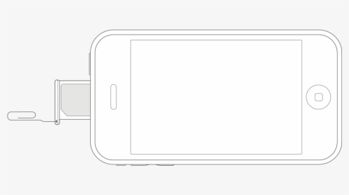 Sim Tray On Bottom Of Iphone 3gs, Iphone 3g, And Original - Slope, HD Png Download, Transparent PNG