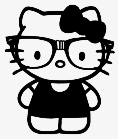 Hello Kitty Black And White, HD Png Download, Transparent PNG
