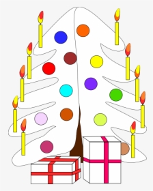 Xmas Christmas Tree 7 Black White Line Art Coloring - Christmas Day, HD Png Download, Transparent PNG