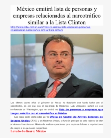 Luis Videgaray Caso, HD Png Download, Transparent PNG