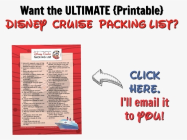 Gym Craft Laundry S Ultimate Disney Cruise Packing - Disney, HD Png Download, Transparent PNG