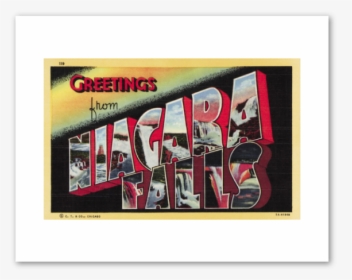 Greetings From Niagara Falls Postcard Print - Classic Postcard, HD Png Download, Transparent PNG
