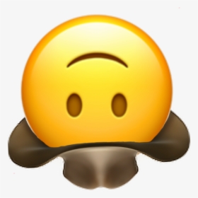 Upsidedown Face Cowboy Hat Emoji - Cartoon, HD Png Download, Transparent PNG
