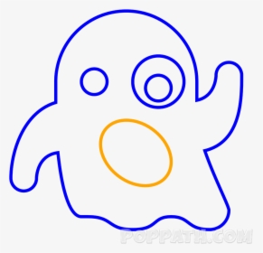 Emoji Of A Ghost Black And White, HD Png Download, Transparent PNG