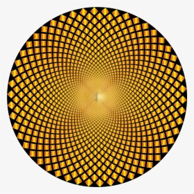Hypnotic Checkerboard Vortex - Round Gold Placemats, HD Png Download, Transparent PNG