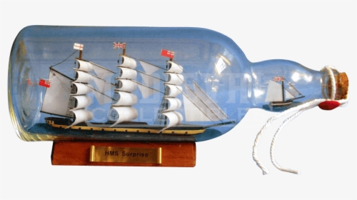 Transparent Warship Png - Bottle Boat Hd Png, Png Download, Transparent PNG