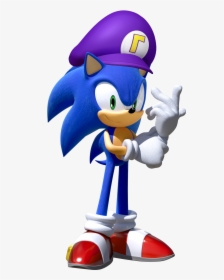 Waluigi’s Hat On Sonic - Modern Sonic The Hedgehog, HD Png Download, Transparent PNG