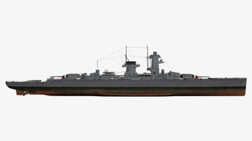 Warship Side View Png , Png Download - Battlecruiser, Transparent Png, Transparent PNG