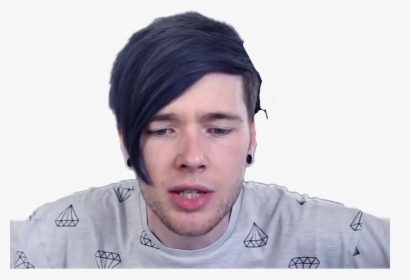 #dantdm - Curtained Hair, HD Png Download, Transparent PNG