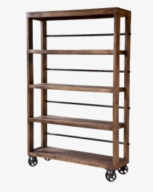 Perfect For Modern Spaces, The Hayden Wheeled Wood - Shelf, HD Png Download, Transparent PNG