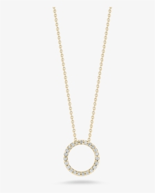 18k Yellow Gold X-small Circle Pendant With Diamonds - Pendant, HD Png Download, Transparent PNG