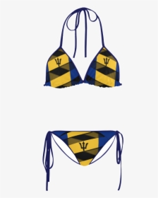 The Flag Of Barbados Custom Bikini Swimsuit - Pentagram Bikini, HD Png Download, Transparent PNG