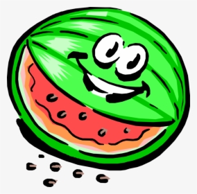 Vector Illustration Of Anthropomorphic Watermelon Fruit - Cartoon Watermelon, HD Png Download, Transparent PNG