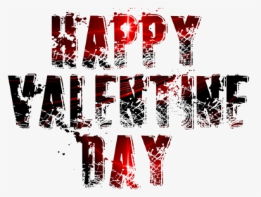 Happy, Valentine, Red, Black, Day - Graphic Design, HD Png Download, Transparent PNG