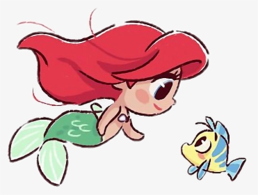 Collection Of Free Ariel Drawing Cute Download On Ui - Cute Ariel And Flounder, HD Png Download, Transparent PNG