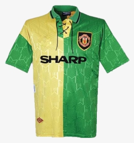 1992-1994 Manchester United Third Green/gold Shirt - 2019 2020 Man Utd Away Kit, HD Png Download, Transparent PNG