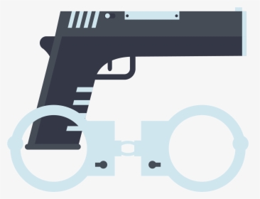 Pistol Handcuffs Handgun - Firearm, HD Png Download, Transparent PNG