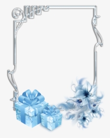 Borders And Frames Christmas Day Picture Frames Portable - Blue Christmas Borders Png, Transparent Png, Transparent PNG
