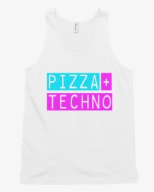 Pizza And Techno Tank Mockup Front Flat White - Active Tank, HD Png Download, Transparent PNG