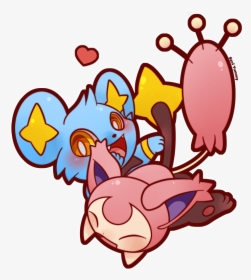 Chibi Shinx & Skitty Support Me On Patreon - Pokemon Shinx And Skitty, HD Png Download, Transparent PNG