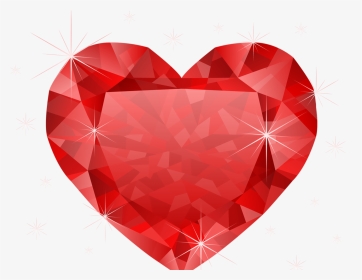 Ruby Heart Wallpaper Hd - Red Heart Diamond Png, Transparent Png, Transparent PNG