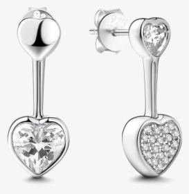 Crystal Heart Earrings - Earrings, HD Png Download, Transparent PNG