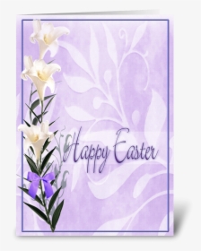 Easter Lillies Greeting Card - Balloon Flower, HD Png Download, Transparent PNG