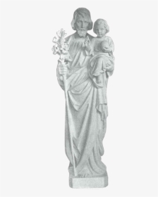 Joseph And Lillies Granite Statue - Statue, HD Png Download, Transparent PNG