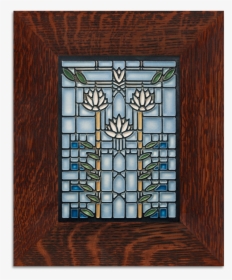 Frank Lloyd Wright Water Lilies Framed Tile - Frank Lloyd Wright Waterlilies Stained Glass, HD Png Download, Transparent PNG