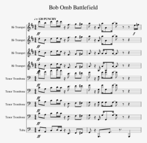 Super Mario 64 Bob Omb Battlefield Sheet Music Trumpet, HD Png Download, Transparent PNG