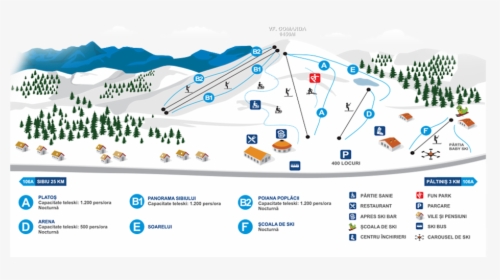 Arena Platos Ski Map, HD Png Download, Transparent PNG