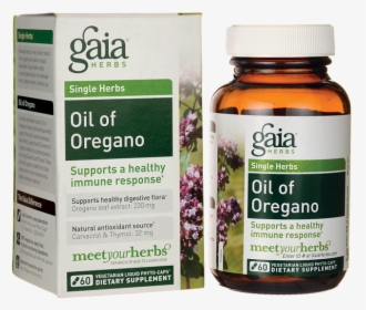 Gaia Herbs Oil Of Oregano 60 Liq Vegcap - Gaia Vitex Berry, HD Png Download, Transparent PNG