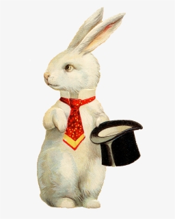 White Rabbit Tophat Graphicsfairy - Easter Bunny Top Hat, HD Png Download, Transparent PNG