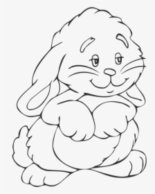 Easter Printable Clipart - Outline Images Of Bunny, HD Png Download, Transparent PNG