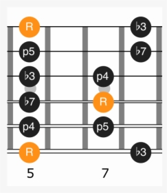 Position 1 Of The A Minor Pentatonic - Circle, HD Png Download, Transparent PNG
