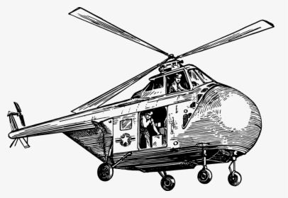 Aircraft, Helicopter, Rotor, Transport - Drawing Air Rescue Helicopter, HD Png Download, Transparent PNG