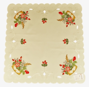 Linen Table Cloth - Floral Design, HD Png Download, Transparent PNG