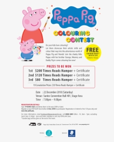 Peppa Pig Colouring Contest - Colouring Competition Singapore 2018, HD Png Download, Transparent PNG