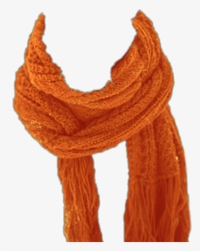 #orange #scarf #knitscarf #muffler #neckwear - Picsart Scarf Png For Editing, Transparent Png, Transparent PNG