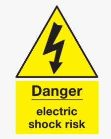 Caution Electric Shock3 - Risk Of Electric Shock Sign Png, Transparent Png, Transparent PNG