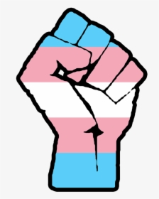 Transpride Fist - Raised Fist Transgender Flag, HD Png Download, Transparent PNG