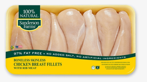 Value Pack Boneless Skinless Breast Fillets With Rib - 1.5 Lbs Chicken, HD Png Download, Transparent PNG