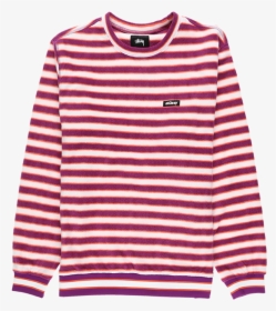 Stussy Striped Polar Fleece Crewneck - Comme Des Garcons Play Long Sleeve Navy Striped, HD Png Download, Transparent PNG
