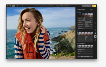 Apple Photos Editing Options - Editor De Fotos Da Apple, HD Png Download, Transparent PNG